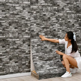 Popxstar 70cmx1m/2m/3m/5m/10m Wallpaper Brick 3D Wall Sticker Foam Self Adhesive DIY Living Room Decor Waterproof Paper