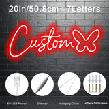Popxstar  LED Neon Sign - Vibrant Personalized Wall Decor, Easy to Install, No Batteries Needed, Adjustable Brightness