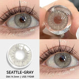 Popxstar 1 Pair Colored Contact Lenses for Eyes Blue Lenses Natural Gray and Green Fashion Contact Lenses Brown Eye Contacts