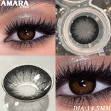 Popxstar  1 Pair Fashion Color Contact Lenses for Eyes Brown Lenses Colorcon Blue Lenses Yearly Beautiful Grey Eye Pupils Lens