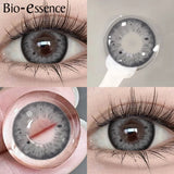 Popxstar  1 Pair Black Lenses Korean Lenses Colored Contact Lenses Myopia Lenses Black Eye Lenses with Degree High Quality