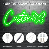 Popxstar  LED Neon Sign - Vibrant Personalized Wall Decor, Easy to Install, No Batteries Needed, Adjustable Brightness