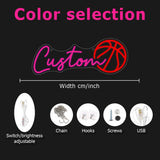 Popxstar  Basketball Neon Sign, for Festive Decor, Great for Weddings, Birthdays, Halloween, Christmas, Graduation & Parties
