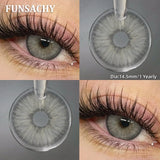1 Pair Black Brown Color Contact Lenses for Eyes Beautiful Natural Eye Contacts Gray Pupils Yearly Eye Makeup Softlens