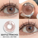 Popxstar 1 Pair Colored Contact Lenses for Eyes Blue Lenses Natural Gray and Green Fashion Contact Lenses Brown Eye Contacts