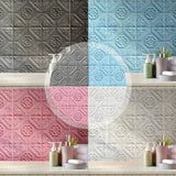 popxstar 35*35cm Ceiling Roof Decoration Wallpaper Self-adhesive Bedroom 3D Waterproof Background Wall Wallpaper