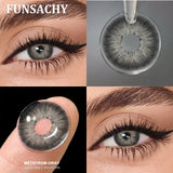 1 Pair ANDRONI Colored Contact Lenses 14.5mm Big Eyes Softlens Natural Gray Pupils Yearly Cosmetics Blue Color Lens