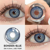 Popxstar 1 Pair Colored Contact Lenses for Eyes Blue Lenses Natural Gray and Green Fashion Contact Lenses Brown Eye Contacts