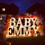 Marquee Light Up Letters DIY Name Balloon Filling Box Large Light Up Letters for Baby Shower Anniversary Weeding Room Decor