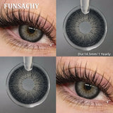 1 Pair Black Brown Color Contact Lenses for Eyes Beautiful Natural Eye Contacts Gray Pupils Yearly Eye Makeup Softlens