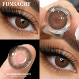 1 Pair Brown Color Contact Lenses Natural Eye Contacts Gray Pupils Beautiful Blue Color Lens Yearly Cosmetics Eye Lens