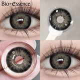 Popxstar  1 Pair Black Lenses Korean Lenses Colored Contact Lenses Myopia Lenses Black Eye Lenses with Degree High Quality