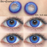 Popxstar  1 Pair Korean Colored Contact Lenses with Degree Myopia Lenses Anime Accessories Pink Lenses Cyan Cosplay