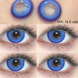 Popxstar 1Pair Myopia Lenses Color Contact Lenses for Eyes Lenses With Diopters Prescription Fashion Lenses Blue Eye Lenses