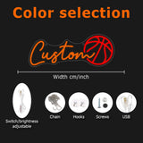 Popxstar  Basketball Neon Sign, for Festive Decor, Great for Weddings, Birthdays, Halloween, Christmas, Graduation & Parties