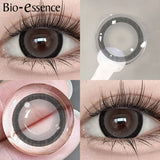 Popxstar  1 Pair Black Lenses Korean Lenses Colored Contact Lenses Myopia Lenses Black Eye Lenses with Degree High Quality