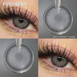 1 Pair Black Brown Color Contact Lenses for Eyes Beautiful Natural Eye Contacts Gray Pupils Yearly Eye Makeup Softlens