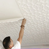 Popxstar 35*35cm Ceiling Bed Room Decor Background Wallpaper Peel and Stick Waterproof Decoration Wall Stickers Anti-collision 3d Home