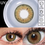 1 Pair Color Contact Lenses for Eyes Lenses with Diopters Myopia Color Lenses Green Contact Lenses Blue Lenses