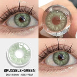 Popxstar 1 Pair Colored Contact Lenses for Eyes Blue Lenses Natural Gray and Green Fashion Contact Lenses Brown Eye Contacts