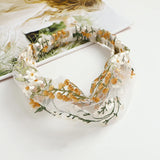 Popxstar  Summer Woman Elegant Lace Hairband Floral Headband Turban Women Headwear Hair Accessories Girls Bezel Fashion Bandana