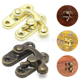 Popxstar 10x Antique Metal Catch Curved Buckle Horn Lock Clasp Hook Jewelry Box Padlock