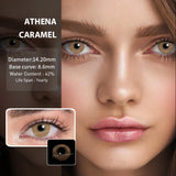 Popxstar 2pcs/1pair Yearly Color Contact Lenses Athena Lentillas Colores Azules Cosmetics For Eyes Colored Blue Beaute