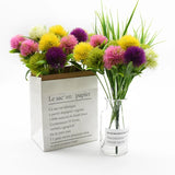 Popxstar 5/10pcs Artificial Plants Dandelion Bouquet Vases For Home Decor Wedding Decorative Fake Flowers Needlework Ornamental Flowerpot