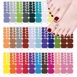 Popxstar Baking Free European and American Solid Color Toenail Stickers  Waterproof Fashion Nail Stickers Manicure Decals