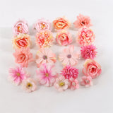 Popxstar 1Bag Artificial Flower Head For Home Decor Wedding Flowers Wall Decoration DIY Hair Accessories Corsage Handmade Craft Material