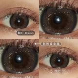 Popxstar A Pair of Colored Contact Lenses Black Lenses Student Beauty Cosmetics Eye Prescription Lenses with Colored Lenses Halloween