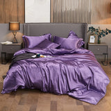 Popxstar Bedding Set Solid Color Luxury Bedding Kit Rayon Satin Duvet Cover Set Twin Queen King Size Bed Set 2pcs/3pcs/4pcs