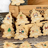 Popxstar Merry Christmas Ornaments Gift Tags Christmas Tree Shape Elk Snowflake Labels For Xmas New Year Party Gift Box Decor Hanging Tag