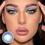 Popxstar 1Pair Myopia Lenses Color Contact Lenses for Eyes Lenses With Diopters Prescription Fashion Lenses Blue Eye Lenses