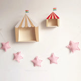 Popxstar 5Pcs Nordic Felt Stars Garland Banner Tent Bed Mat Pendants Baby Shower Bunting Ornaments for Kids Room Hanging Wall Decorations