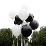 Popxstar 20pcs 10 Inch Black White Mixed Matte Latex Balloons Birthday Wedding Party Decoration Helium Balls Baby Shower Decor Globos