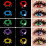 Popxstar  1 pair Contacts Lenses Beauty Pupil Made-up Color Lens  For Eyes Beautiful Cosmetic Accessories Contact Lens Red Brown
