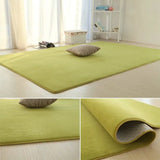 Popxstar Non Slip Hair Carpets Fur For Living Room Solid Color Thick Velvet Furry Floor Mat Children's Pink Fluffy Rugs Modern Home Decor