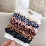 Popxstar 4/6 Pcs/Set Woman Fashion Scrunchies Velvet Hair Ties Girls Ponytail Holders Rubber Band Elastic Hairband Hair Accessories