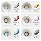 Popxstar 2pcs/pair Lenses Colored Contact Lenses for Eyes MAXIY GIRL Series 6 Tone Dia 14.5mm Comestic Color Contacts