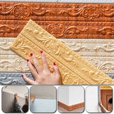 3D Foam Wall Edge Strip Stickers Self Adhesive Waterproof Ceiling Decoration Baseboard Corner Waist Line Sticker