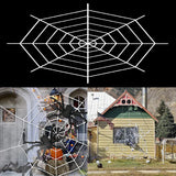 Popxstar 150/250cm Black White Halloween Spider Web Giant Stretchy Cobweb For Home Bar Decor Haunted House Halloween Party Terror Props