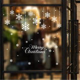 Popxstar  Snowflake Merry Christmas Electrostatic Sticker Glass Window Kids Room Home Decoration New Year Wall Stickers Decal Wallpaper