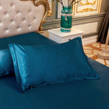 Popxstar 1pc/2pcs Satin Pillowcase Solid Color Pillow Cover High-End Cover Pillow Bedding Pillow Case Cover