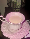 Popxstar  Elegant Pink Coffee Cup Saucer Spoon Set Europe Princess Ceramic Tea cup 180ml Top Porcelain Teacup Cafe Teatime Drinkware