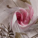 Popxstar Purple Floral Tulle curtians for Living Room Kitchen The Bedroom Sheer Shade Curtain Window Treatments Curtains Panel Draperies