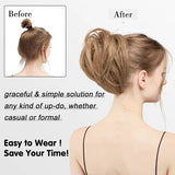 Popxstar Synthetic Fake Hair Bun Curly Band Hairpiece Scrunchie Scrunchy Wrap Messy Piece Elastic Afro Chignon Cheveux Tail Women's Updo