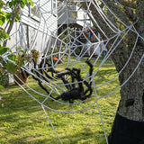 Popxstar 150/250cm Black White Halloween Spider Web Giant Stretchy Cobweb For Home Bar Decor Haunted House Halloween Party Terror Props