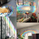 Popxstar Rainbow Window Suncatcher Stickers Rainbow Stickers On Window DIY Glass Decals Home Bedroom Office Decor Privacy Protection