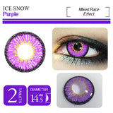 Popxstar  -1pair(2pcs) Color Contact Lenses Halloween Beautiful Eye Cosmetic Cosplay Contact Lens Multicolored Art lens (Dia:14.5m)